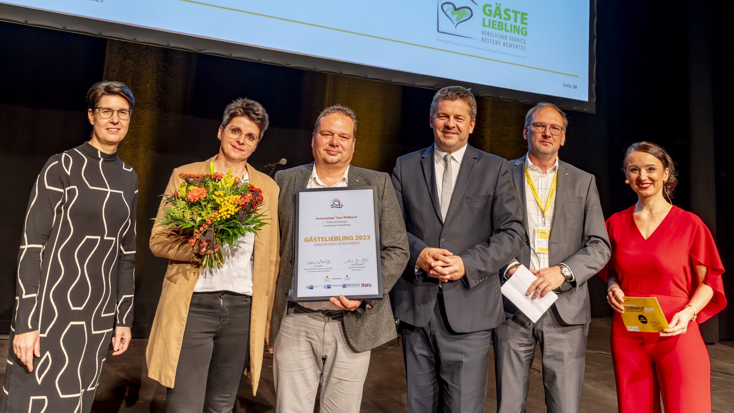 Überreichung des Preises „Gästeliebling“ als Landessieger Sachsen-Anhalt in der Kategorie Ferienwohnung, 2023